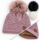 Bonnet BEANIE-BEAR® Lila chiné 3 pompons