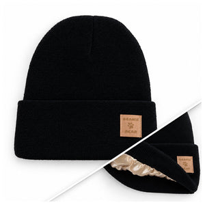 Bonnet Beanie-Bear® Satin Noir