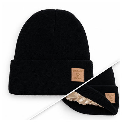 Bonnet Beanie-Bear® Satin Noir