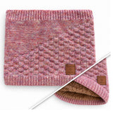 Cache-cou Doublé Rose chiné
