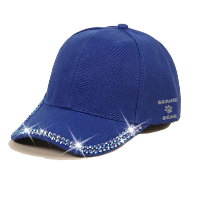 Casquette Strass Beanie-Bear Bleue