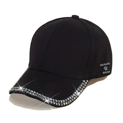 Casquette Strass Beanie-Bear Noire