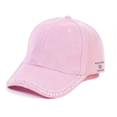 Casquette Strass Beanie-Bear Rose