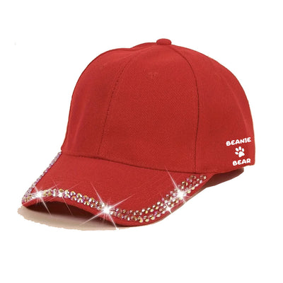 Casquette Strass Beanie-Bear Rouge