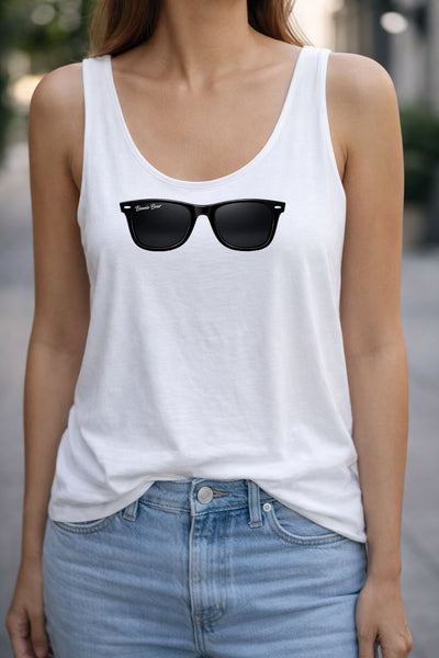 T-shirt sans manche Blanc
