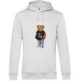 Hoodie coton bio BEAR 18 - BLANC