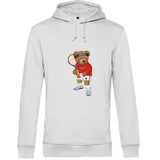 Hoodie coton bio BEAR 19 - BLANC