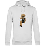 Hoodie coton bio BEAR 04 - BLANC