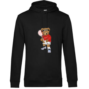 Hoodie coton bio BEAR 19 - NOIR