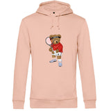 Hoodie coton bio BEAR 19 - BLANC