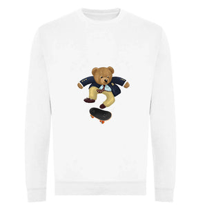 Sweat coton bio BEAR 12 - BLANC