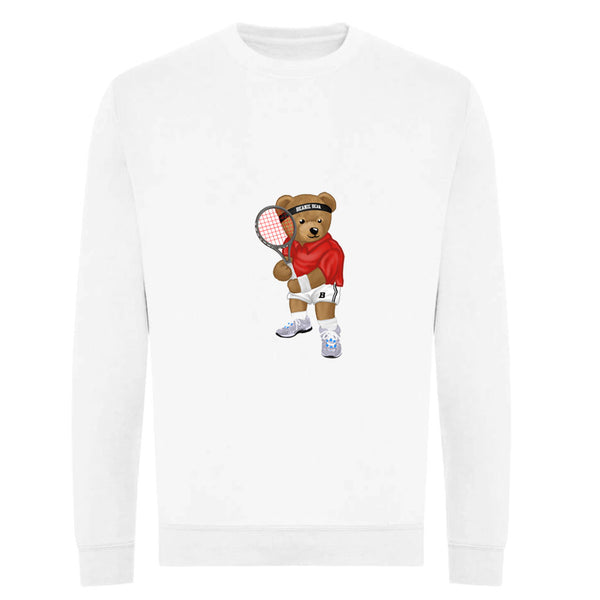 Sweat coton bio BEAR 19 - BLANC