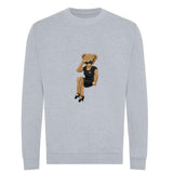 Sweat coton bio BEAR 04 - BLANC