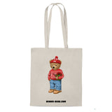 Tote-bag NOIR coton bio BEAR 01