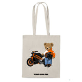 Tote-bag NOIR coton bio BEAR 05