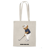 Tote-bag NOIR coton bio BEAR 07