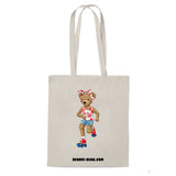 Tote-bag naturel coton bio BEAR 08