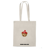 Tote-bag NOIR coton bio BEAR 09