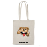 Tote-bag NOIR coton bio BEAR 23