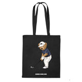 Tote-bag NOIR coton bio BEAR 07