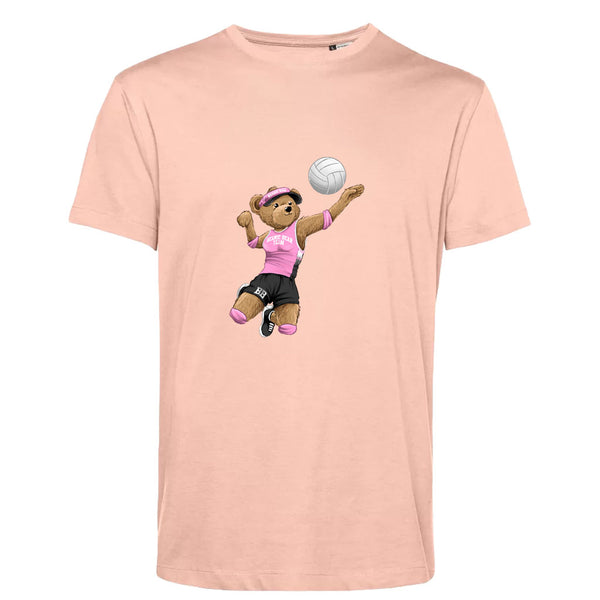 T-shirt Homme-Col rond-BEAR 24-ROSE DOUX