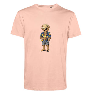 T-shirt Homme-Col rond-BEAR 25-ROSE DOUX