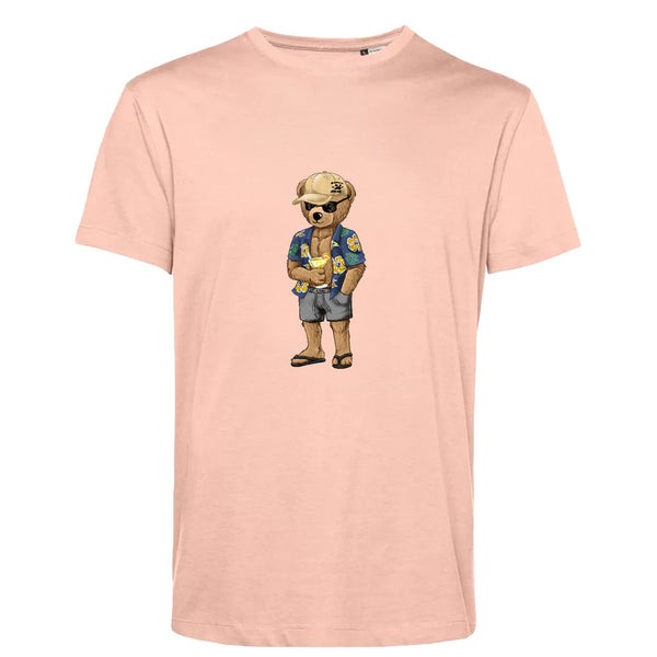 T-shirt Homme-Col rond-BEAR 25-ROSE DOUX