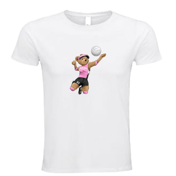 T-shirt-Unisexe-Col rond-BEAR 24-Blanc/Noir