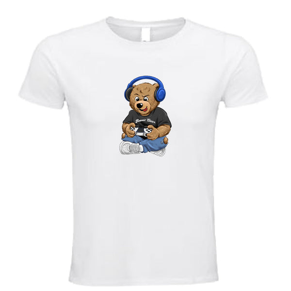 T-shirt-Unisexe-Col rond-BEAR 27-Blanc/Noir