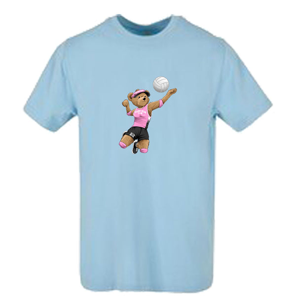 T-shirt-Unisexe-Col rond-BEAR 24-Bleu ciel