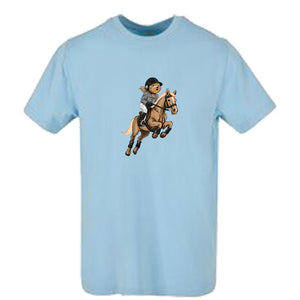 T-shirt-Unisexe-Col rond-BEAR 28-Bleu ciel