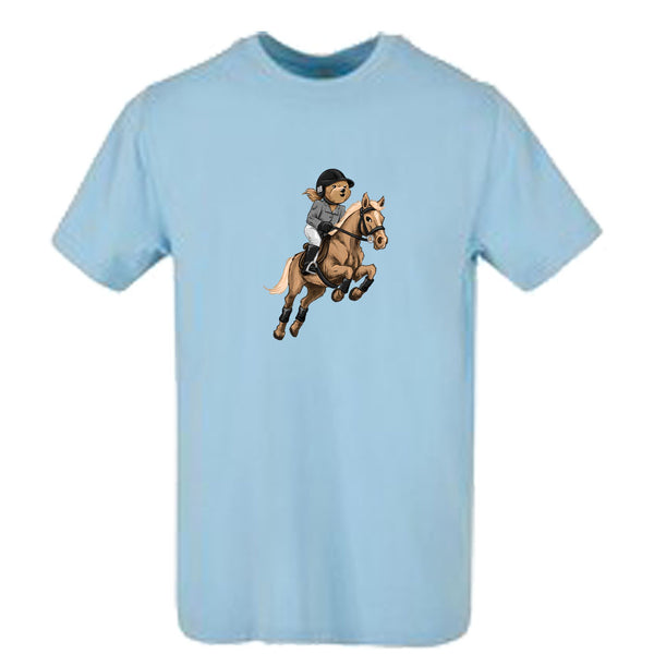T-shirt-Unisexe-Col rond-BEAR 28-Bleu ciel