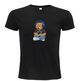 T-shirt-Unisexe-Col rond-BEAR 27-Blanc/Noir