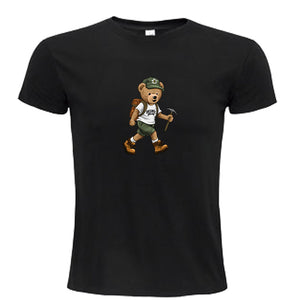 T-shirt-Unisexe-Col rond-BEAR 29-Blanc/Noir