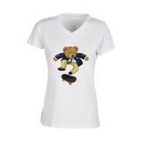 T-shirt col V - femme - BEAR 12 - ROSE