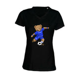 T-shirt col V - femme - BEAR 22 - BLANC