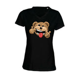 T-shirt col V - femme - BEAR 23 - ROSE