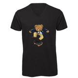 T-shirt col V - homme - BEAR 12 - BLANC