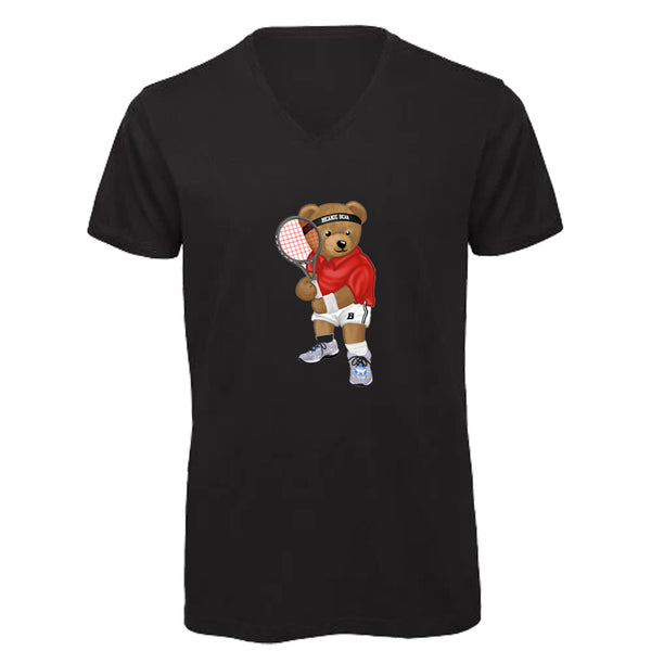 T-shirt col V - homme - BEAR 19 - NOIR