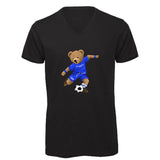 T-shirt col V - homme - BEAR 22 - NOIR