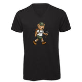 T-shirt Homme-Col V-BEAR 29-BLANC/GRIS/NOIR
