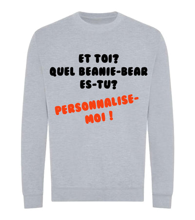 Sweat coton bio Unisexe GRIS chiné