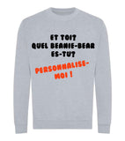 Sweat coton bio Unisexe GRIS chiné