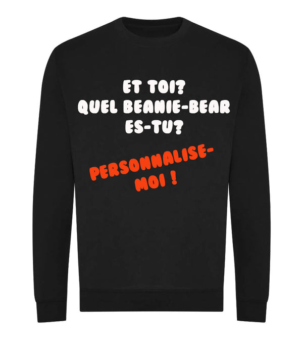 Sweat coton bio Unisexe NOIR