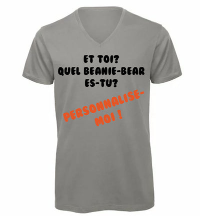 T-shirt Homme-Col V-GRIS