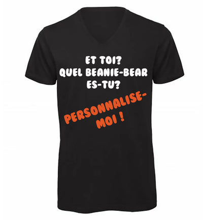 T-shirt Homme-Col V-NOIR