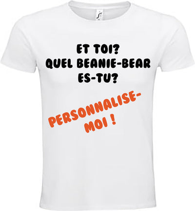 T-shirt-Unisexe-Col rond-Blanc