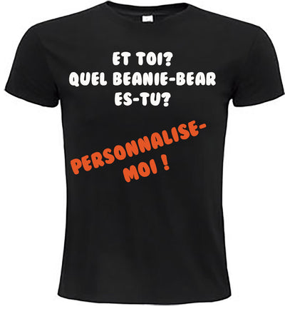 T-shirt-Unisexe-Col rond-Noir