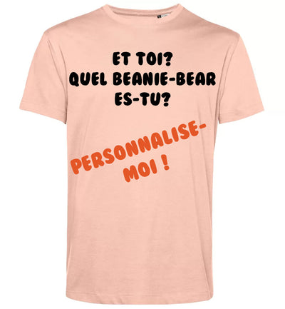 T-shirt unisexe-Col rond-ROSE DOUX